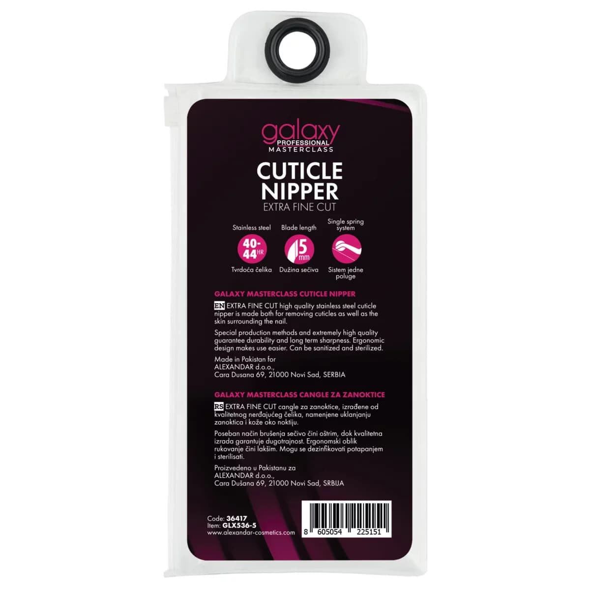 Cuticle Nipper - Masterclass Extra Fine Cut 536