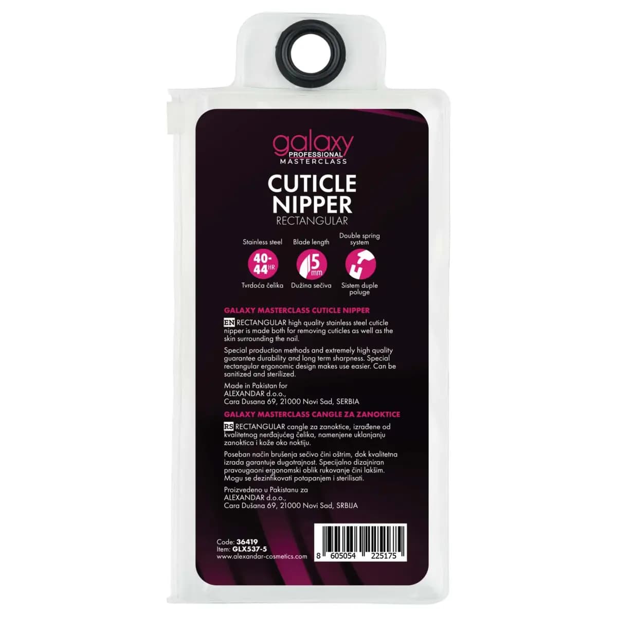 Cuticle Nipper - Masterclass Rectangular 537