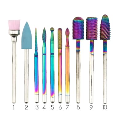 Carbide and Diamond Bits Set - Multicolor