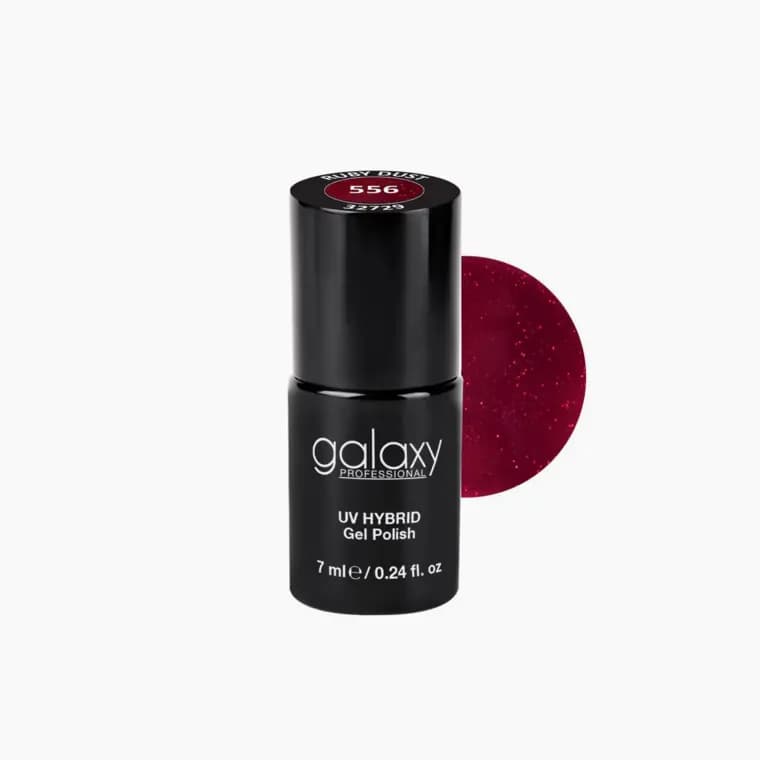 ROSE RED - trajni lak za nokte UV/LED Hybrid 7 ml - Ruby Dust S556